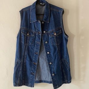 Vintage oversized denim vest